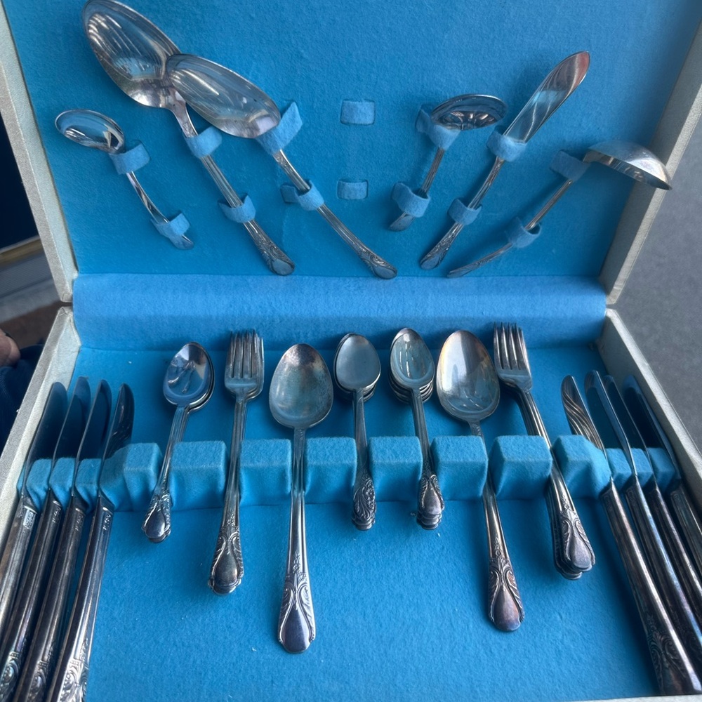 Elegant Silver Cutlery Set